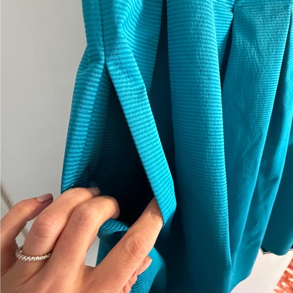 Vintage Moschino Blue Halter Dress sweetheart fit flare sz 4 w pockets - Picture 3 of 10